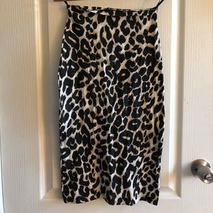Free people cheetah midi skirt